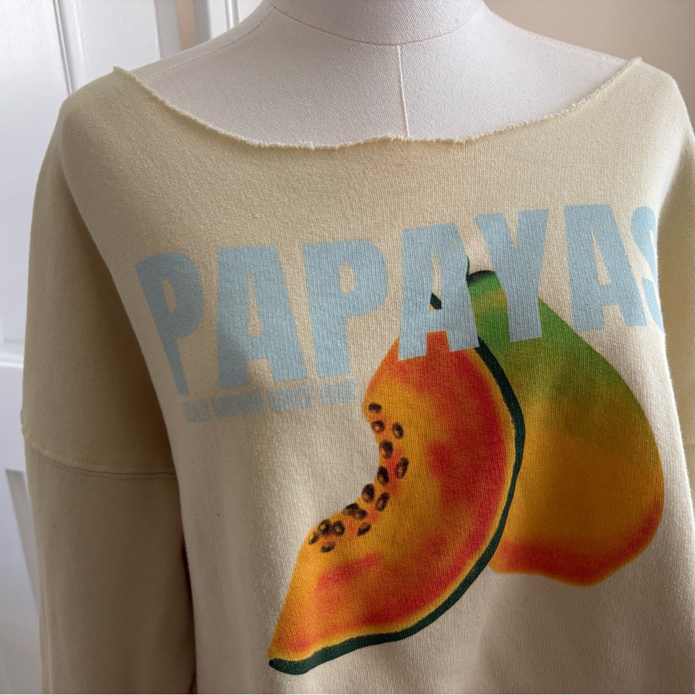 Cream Papayas Graphic Sweatshirt